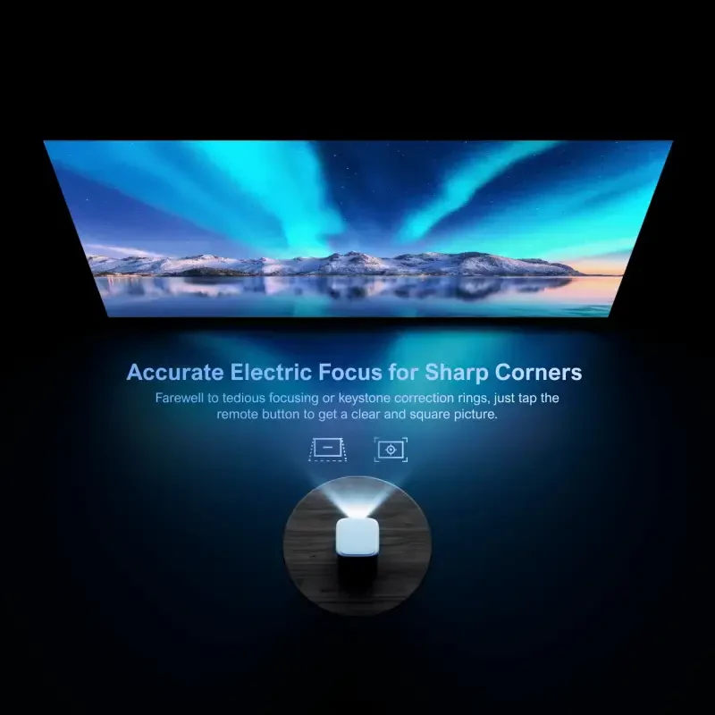 ULTIMEA 5G WiFi Full HD 1080P Dekodlash Portativ Elektr Fokusli Mini Proyektor, TV Stik, Apollo P10 - 2