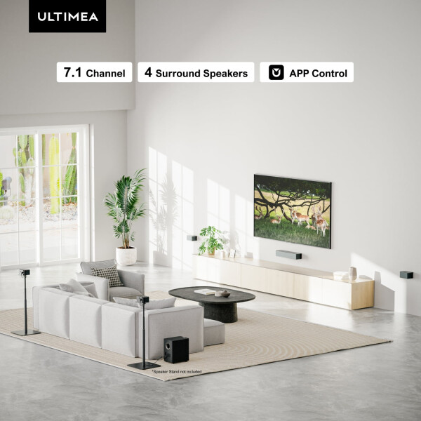 ULTIMEA 7.1 Soundbars for Smart TV with Wireless Subwoofer, Virtual Surround Sound System for TV - 10