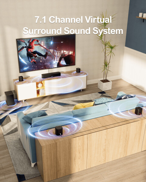 ULTIMEA 7.1ch Virtual Surround Sound Bar, Subwoofer'li Akıllı TV uchun Soundbar, OPT/AUX/BT, Aura A40 - 8