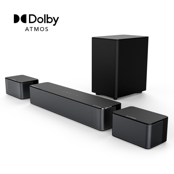 ULTIMEA Poseidon M4T 5.1 Dolby Atmos Sound Bar, 410W Peak Power Surround Sound Bar, Bluetooth - 1