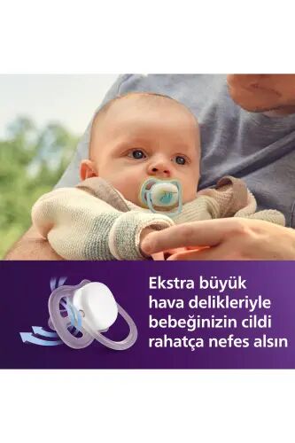 Ultra Air Gece Emziği, 0-6 Ay, Erkek, Karanlıkta Parlayan, SCF376/24 - Bukalemun - Philips Avent (1)