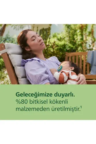 Ultra Air Gece Emziği, 6-18 Ay, Erkek, Karanlıkta Parlayan, OrtodontikYumuşak Silikon Uçlu, BPA İçermez, Hijyen Kutulu, 2'li, SCF376/28 - Bukalemun - 4