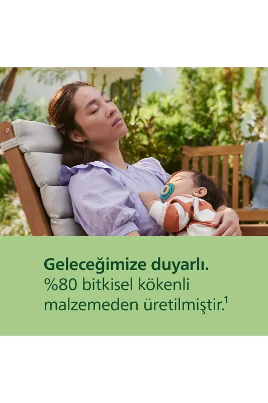 Ultra Air Gece Emziği, 6-18 Ay, Erkek, Karanlıkta Parlayan, OrtodontikYumuşak Silikon Uçlu, BPA İçermez, Hijyen Kutulu, 2'li, SCF376/28 - Bukalemun - 4