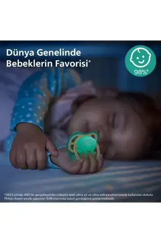 Ultra Air Night Soother 0-6 Months 2-Pack Boy Scf376/18 - 3