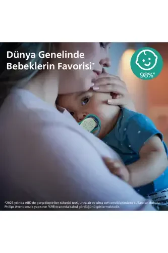 Ultra Air Night Soother 6-18 Months 2 Pack Boy Scf376/13 - PHILIPS AVENT (1)