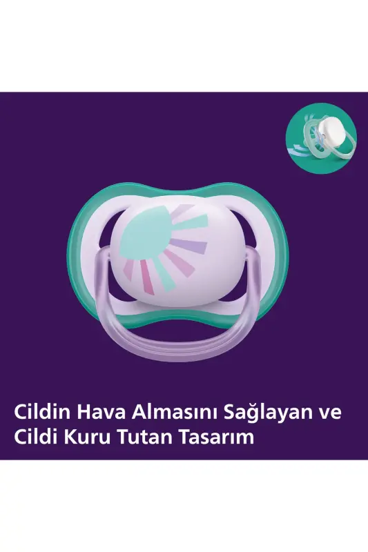 Ultra Air Pacifier 0-6 Months 2 Pack Girl Scf085/59 - 3