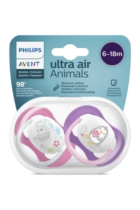 Ultra Air Pacifier 6-18 Months Girl Scf080/08 - 4