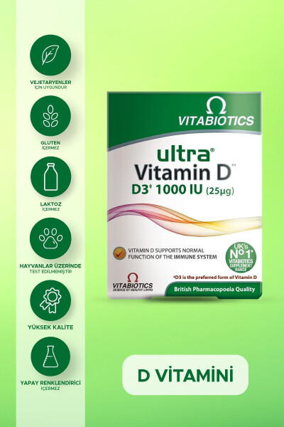 Ultra D3 Vitamini 1000 IU 96 Kapsula - 5