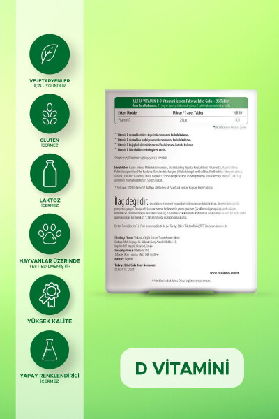 Ultra D3 Vitamini 1000 IU 96 Kapsula - 4