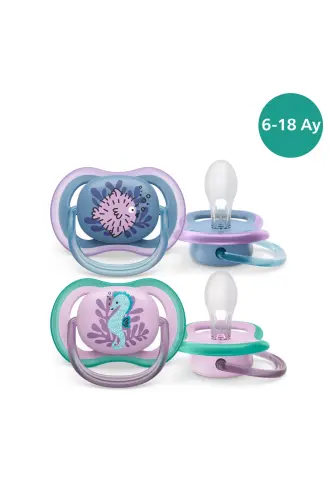 Ультра Эйр Соска 6-18 Мес 2шт Девочка Scf085/61 - 1