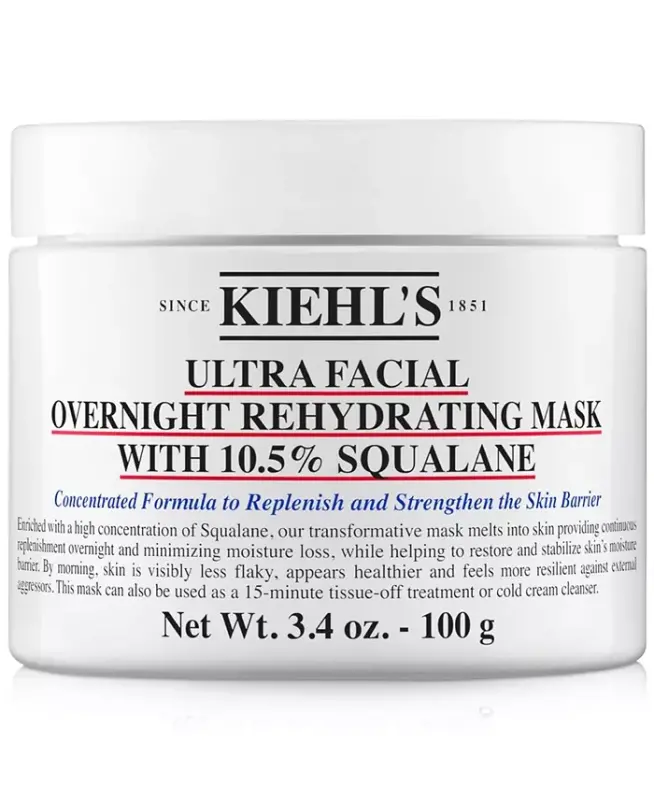 Ultra Facial Overnight Hydrating Mask With 10.5% Squalane, 3.4 oz. - KIEHL'S SINCE 1851