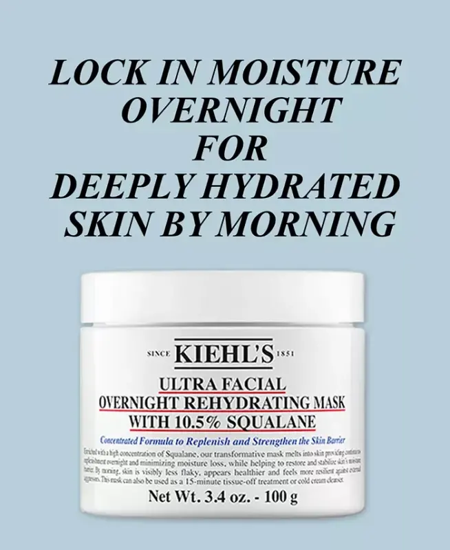 Ultra Facial Overnight Hydrating Mask With 10.5% Squalane, 3.4 oz. - 4