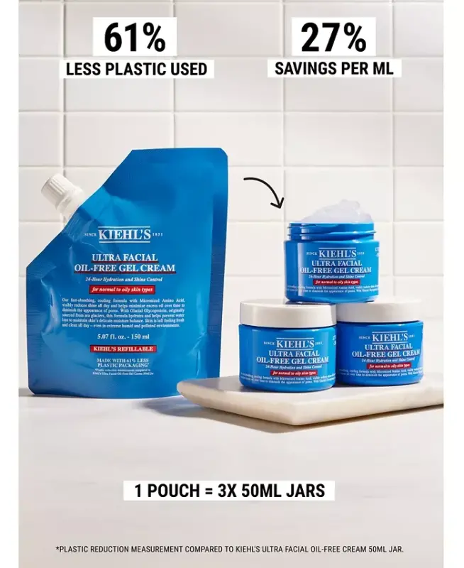 Ultra Facial Oil-Free Gel Cream Refill Pouch, 5.07 oz. - No Color - 2