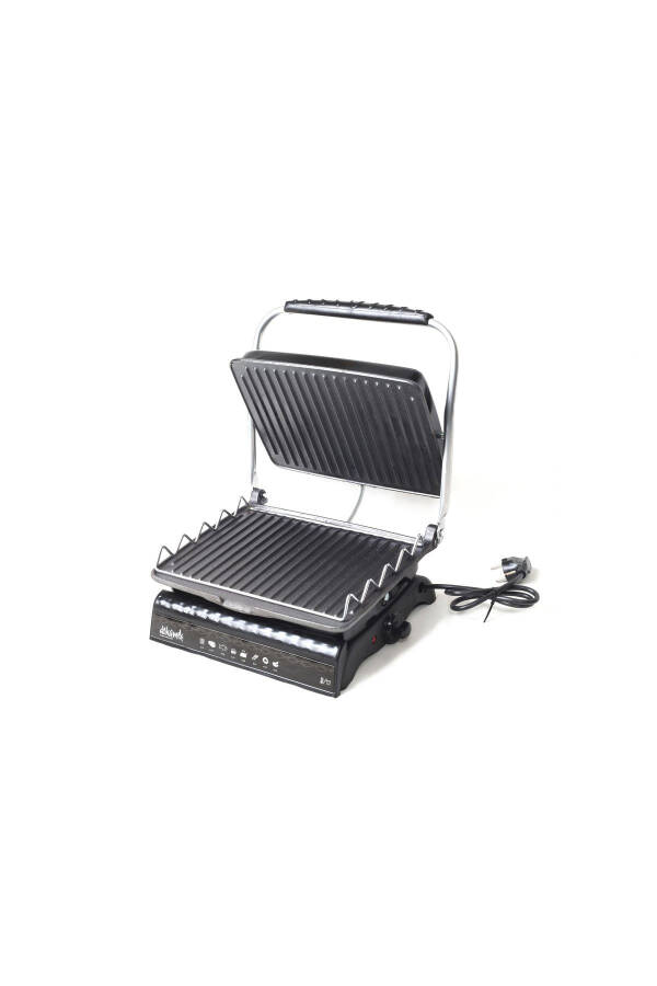 Ultra Plus Organic Cast Iron Grill & Toaster Machine Black Grill Attachment, Brushed, Drip Tray - 4