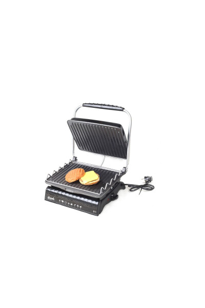 Ultra Plus Organic Cast Iron Grill & Toaster Machine Black Grill Attachment, Brushed, Drip Tray - 5