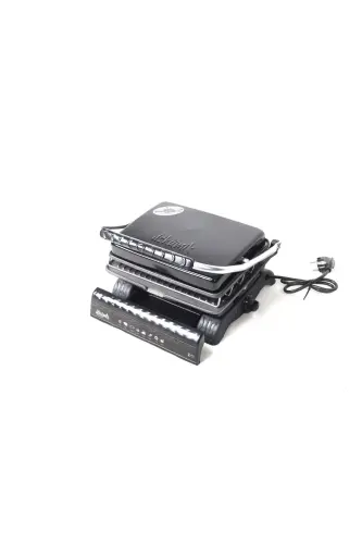 Ultra Plus Organic Cast Iron Grill & Toaster Machine Black Grill Attachment, Brushed, Drip Tray - 3