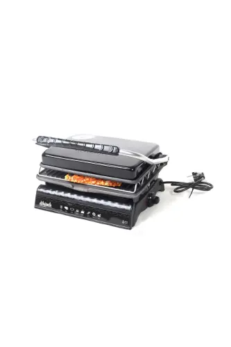 Ultra Plus Organik Temir Quyma Grill & Toaster Mashinasi Qora Grill Qo'shilmasi, Cho'tka, Yog' to'kish Idish - 2