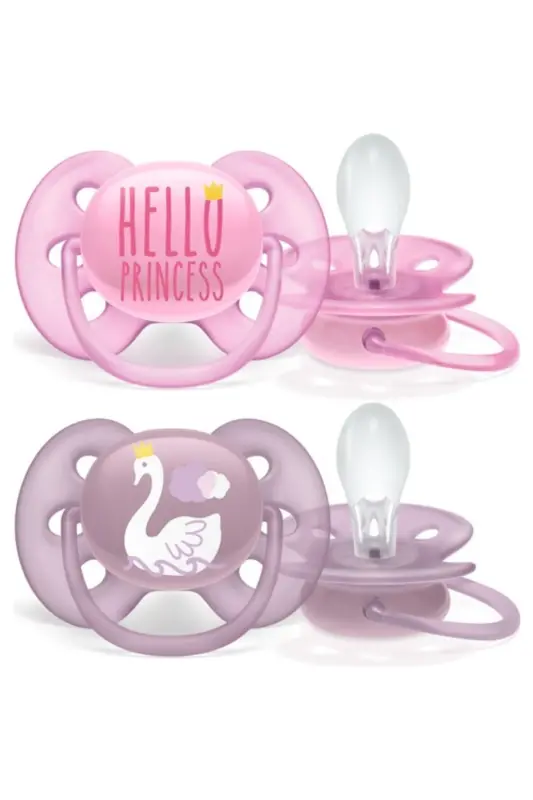 Ultra Soft Patterned Soother 6-18 Girl Scf223/02 - 2