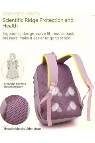 Ультралегкий ортопедический школьный рюкзак с кошкой - черный - 5