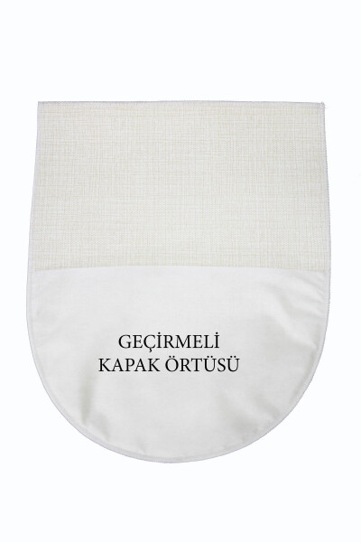 Ultrasoft Düz Krem 3’lü Banyo Halısı Paspası Seti Kaymaz Tabanlı Makinede Yıkanabilir Klozet Takımı - Krem - 4