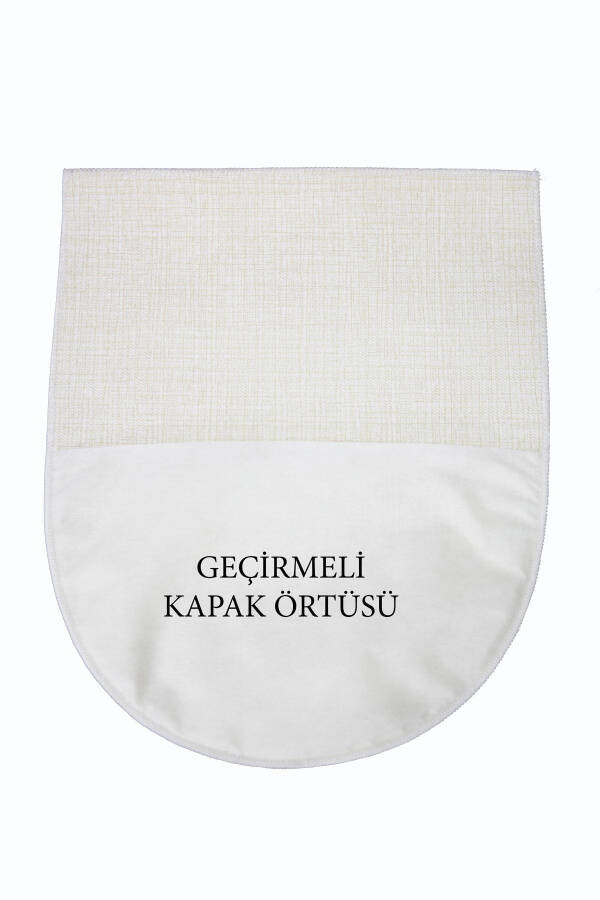 Ultrasoft Tekis Krem Rangli 3 dona hammom gilamchalari to'plami. Sirpanmaydigan taglikli, kir yuvish mashinasida yuviladigan unitaz to'plami. - 4