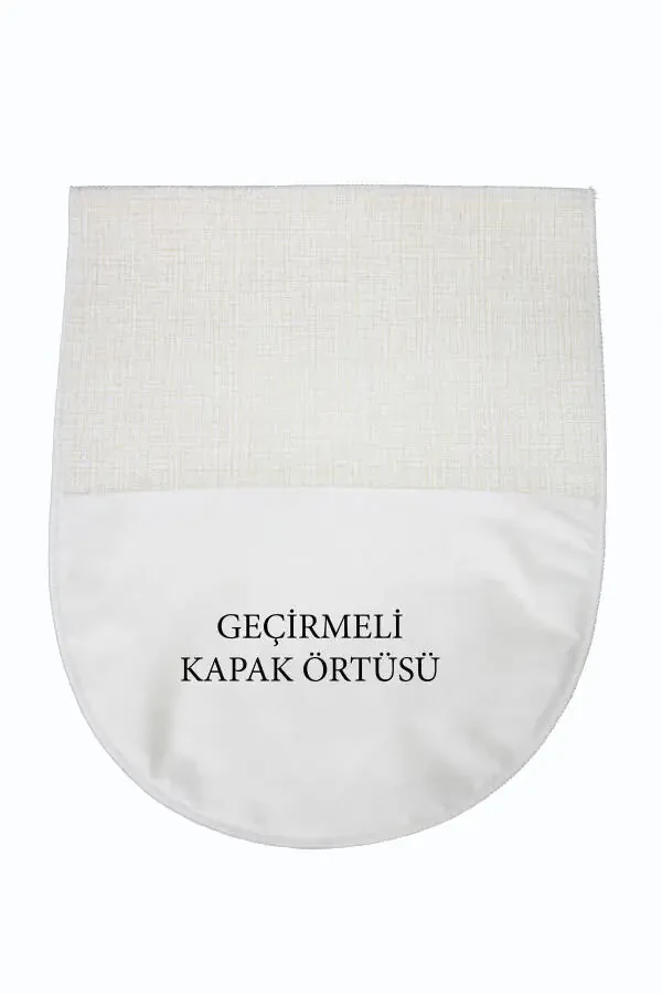 Ultrasoft Tekis Krem Rangli 3 dona hammom gilamchalari to'plami. Sirpanmaydigan taglikli, kir yuvish mashinasida yuviladigan unitaz to'plami. - 4