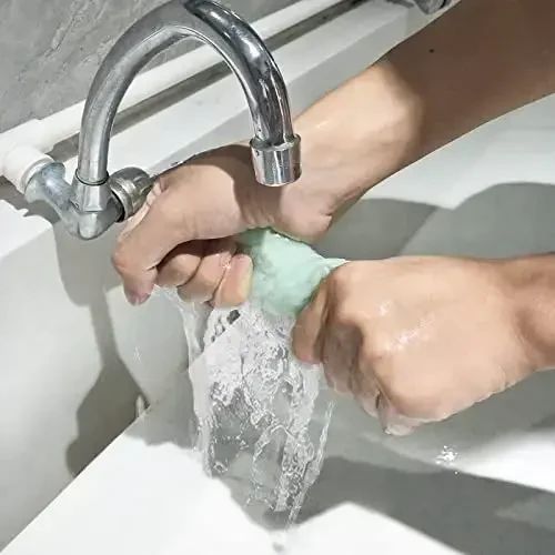 UMANI 12 ta Oshxona sochiqlari, juda yumshoq tez quriydigan idish sochiqlari, yopishmaydigan yog'li mikrofiber tozalash matosi, mashinada yuviladigan marjonli jun matosi (rangli) - 4