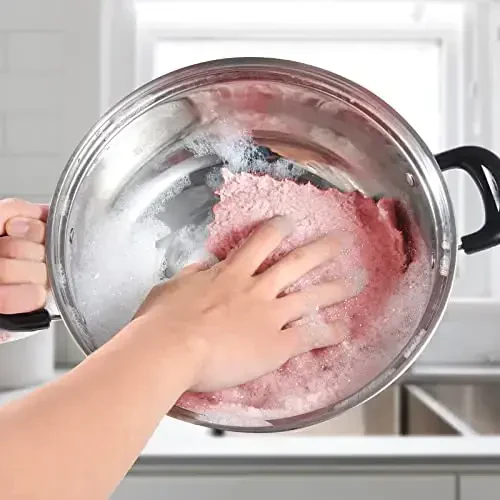 UMANI 12 ta Oshxona sochiqlari, juda yumshoq tez quriydigan idish sochiqlari, yopishmaydigan yog'li mikrofiber tozalash matosi, mashinada yuviladigan marjonli jun matosi (rangli) - 6