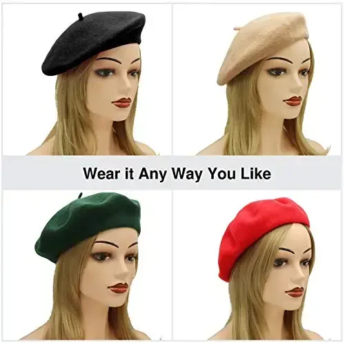 Umeepar Wool French Beret Hat for Women 