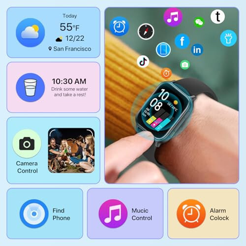 UMIDIGI Smart Watch Uwatch 5S for Men Women, SpO2 Oxygen Saturation Detection, Health and Fitness Tracker, 1.7