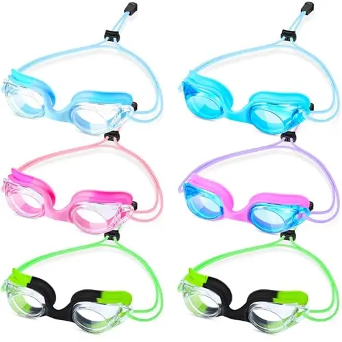 Umigy Kids Swim Goggles No Leaking Anti Fog Racing Toddler Summer Swimming Goggles Glasses with Adjust Bungee Strap - 1