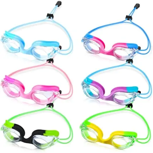 Umigy Kids Swim Goggles No Leaking Anti Fog Racing Toddler Summer Swimming Goggles Glasses with Adjust Bungee Strap - 1