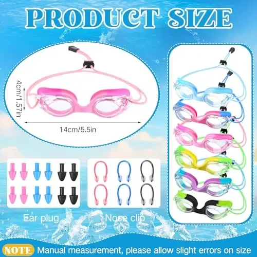 Umigy Kids Swim Goggles No Leaking Anti Fog Racing Toddler Summer Swimming Goggles Glasses with Adjust Bungee Strap - 2