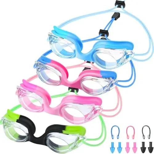 Umigy Kids Swim Goggles No Leaking Anti Fog Racing Toddler Summer Swimming Goggles Glasses with Adjust Bungee Strap - 1
