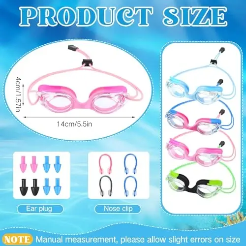 Umigy Kids Swim Goggles No Leaking Anti Fog Racing Toddler Summer Swimming Goggles Glasses with Adjust Bungee Strap - UMIGY (1)