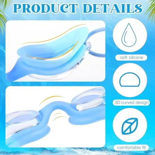 Umigy Kids Swim Goggles No Leaking Anti Fog Racing Toddler Summer Swimming Goggles Glasses with Adjust Bungee Strap - 4