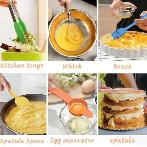Umite Chef Mixing Bowls with Airtight Lids, 26Pcs Stainless Steel Bowls Set, 3 Grater AttacModazoneents & Colorful Non-Slip Bottoms Size 7, 4, 2.5, 2.0,1.5, 1QT, Great for Mixing & Serving - 4