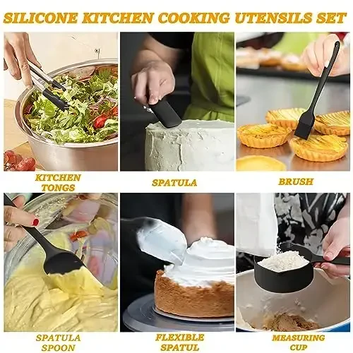 Umite Chef Mixing Bowls with Airtight Lids, 26Pcs Stainless Steel Bowls Set, 3 Grater AttacModazoneents & Black Non-Slip Bottoms Size 7, 4, 2.5, 2.0,1.5, 1QT, Great for Mixing & Serving - 4