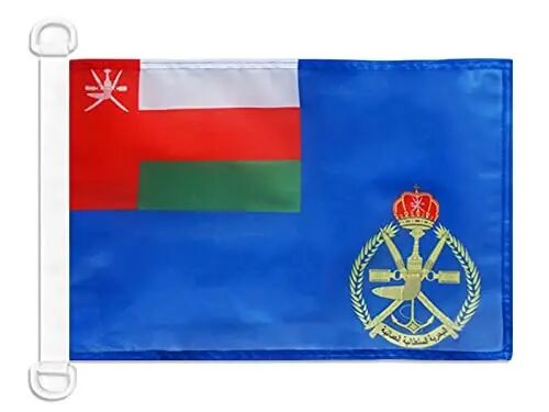 Oman Naval Ensign NAUTICAL Flag 18'' x 12'' - Omani War flags 30 x 45 cm. - Banner 12x18 in for boat - AZ FLAG - AZ FLAG
