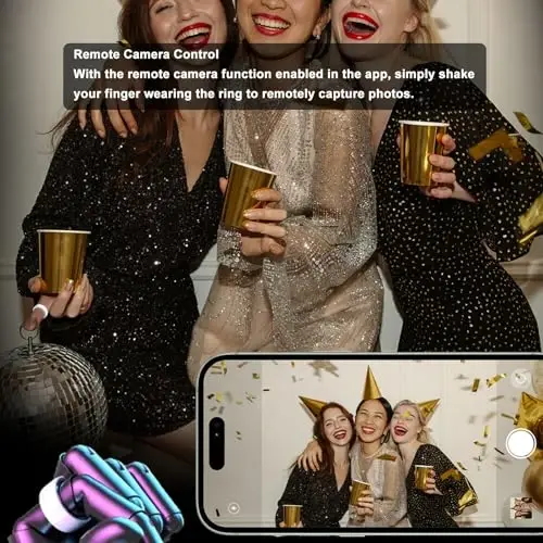 Умное кольцо Здоровье, IP68 Водонепроницаемое Мониторинг Качества Сна Фитнес Умное Кольцо, Керамический Нержавеющий Волшебный Носимый Устройство Универсальное Кольцо для iOS и для Android - 5