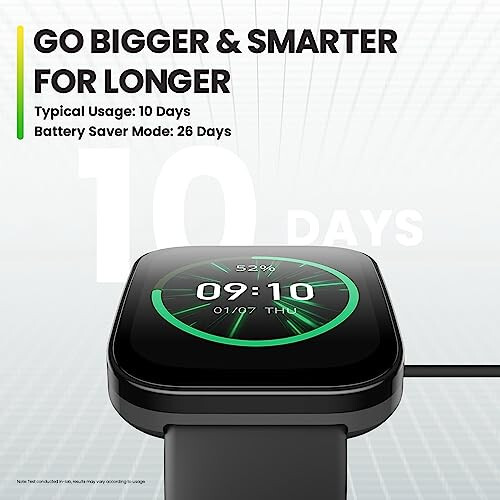 Amazfit Bip 5 Smart Watch 46mm, GPS, Alexa Built-in, Bluetooth Calling, 10-Day Battery, Heart-Rate & VO2 Max, Sleep Health Monitoring, AI Fitness App,120+ Sports Modes, for Android & iPhone, Black - 4