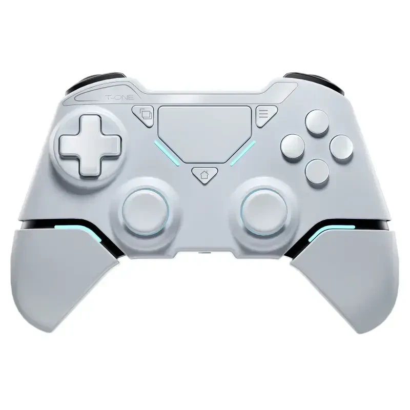 UModazone Wireless Controller for P4/Pro/Slim/PC,Bluetooth Gamepad Remote Joystick with LED Light/Double Shock/Touchpad/Stereo Headphone Jack/Six-axis Motion/Programmable/Turbo,Technology White-WHITE - 11