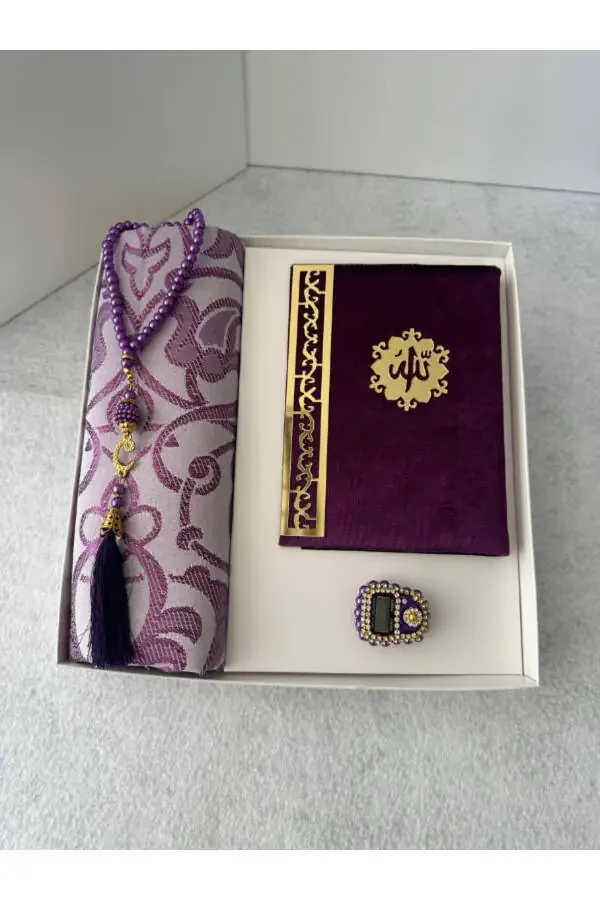 Umra va Mavlid sovg'asi namoz gilam to'plami - 4