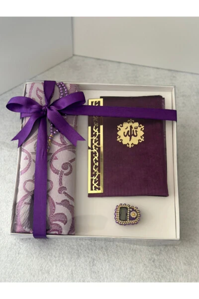 Umra va Mavlid sovg'asi namoz gilam to'plami - 5