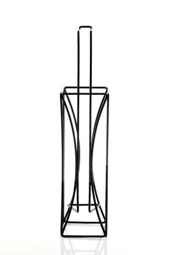 Umrböyi paslanmaydigan zahiralari bilan jihozlangan hojatxona qog'ozligi, WC qog'ozligi, qora rang. - 3