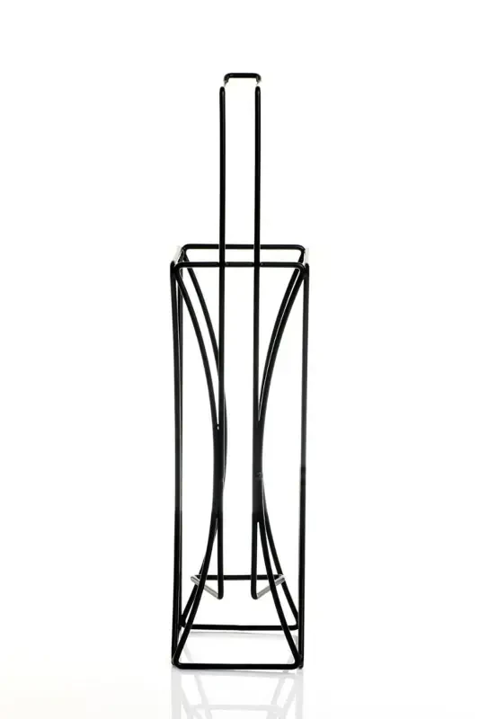 Umrböyi paslanmaydigan zahiralari bilan jihozlangan hojatxona qog'ozligi, WC qog'ozligi, qora rang. - 3