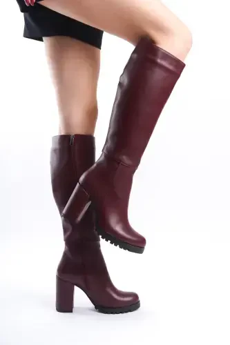 Unal O'zer Ayollar Bordo Charm Kundalik Etik Un001-0118 Bordo Charm-BORDO CHARM - 4