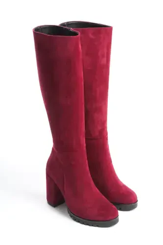 Unal O'zer Bordo Zamsh Ayollar Kundalik Etigi Un001-0118-BORDO ZAMSH - 2