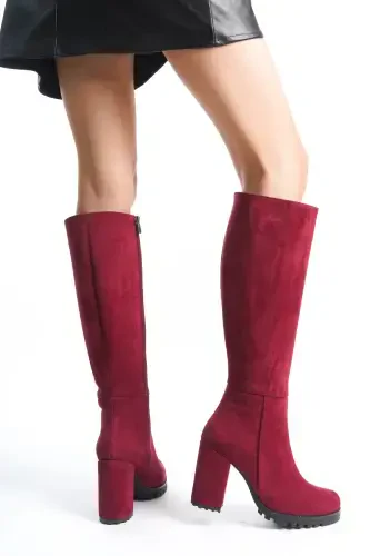 Unal O'zer Bordo Zamsh Ayollar Kundalik Etigi Un001-0118-BORDO ZAMSH - 4