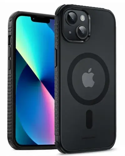 UNBREAKcable Case for iPhone 14 & iPhone 13, [Compatible with MagSafe] [Military Grade Shockproof] [Non-Slip] Translucent Matte Back and Soft TPU Edge Protective Case for iPhone 14/13 6.1
